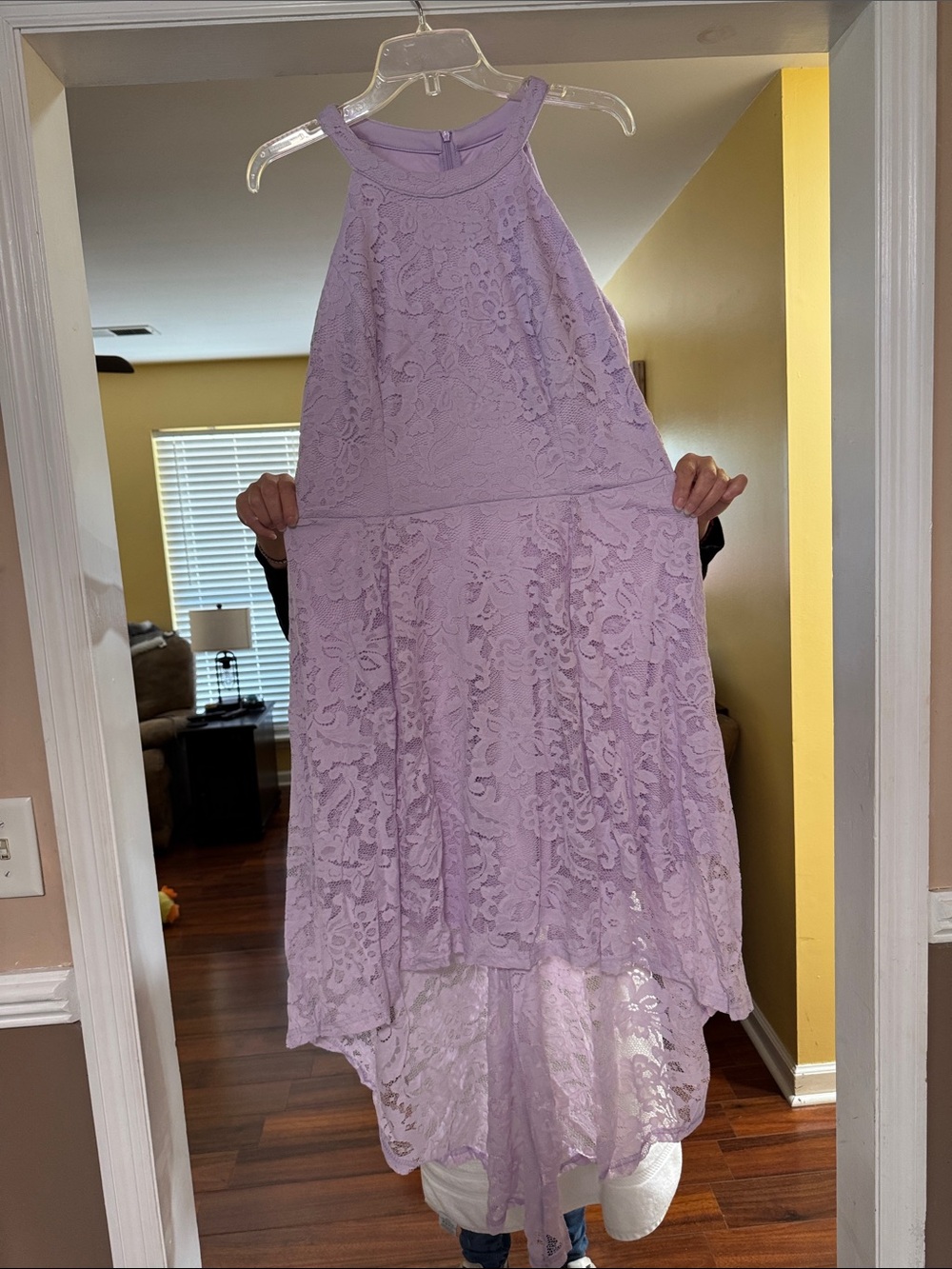 Lavender Lace High-Low Halter Dress Lot of 2 … Size 3XL